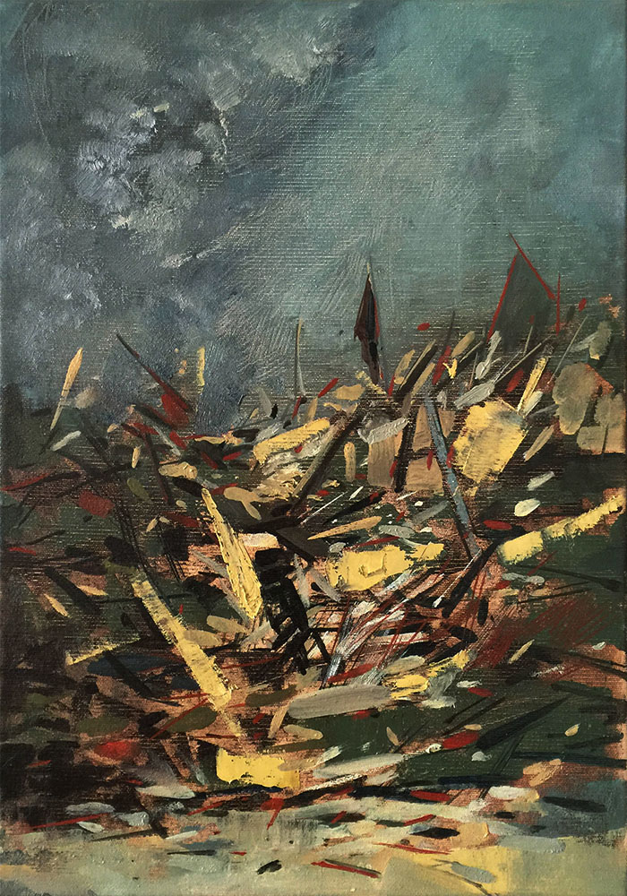 Coşkun Sami, "Prova", 2015. Tuval üzerine yağlı boya, 50 x 35 cm. Coşkun Sami, "Prova", 2015. Tuval üzerine yağlı boya, 50 x 35 cm.
